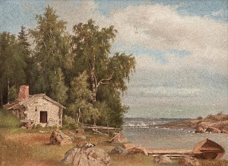 Eduard Magnus Strandlandskap fran Lovo Norge oil painting art